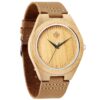 Tamlee Bamboo Wooden Mens Watch with Cow Leather Strap Quartz Analog Fashion Casual Unisex Wood Engraved Lightweight Wristwatch TW-1001 2 712xGumwVL