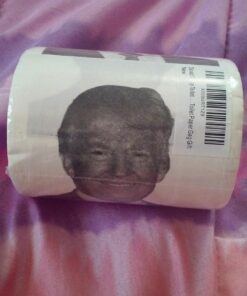 Gagster Donald Trump Toilet Paper Roll - 3 Ply Funny Novelty Bathroom Tissue Gag - 200 Sheets Per Roll - Joke Gifts - Prank Gift for Adults Black and White Printed Sheets - Make Your Butt Laugh Trump Black & White 17 712y2GRSovL