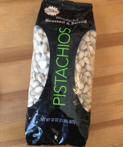 Wonderful Pistachios In Shell, Roasted and Salted Nuts - 32 Ounce Bag, Healthy Snack, Protein Snack, Pantry Staple Roasted & Salted 32 Ounce (Pack of 1) 30 712yRcpMkBL