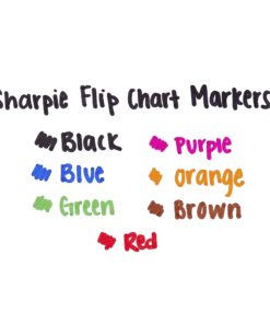 SHARPIE Flip Chart Markers, Bullet Tip, Assorted Colors, 8 Pack 12 713 0jFGNwL
