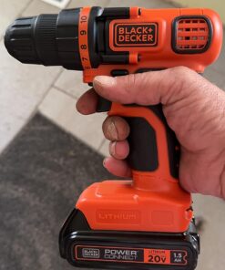 BLACK+DECKER 20V MAX Cordless Drill and Driver, 3/8 Inch, With LED Work Light, Battery and Charger Included (LDX120C) Drill/Driver Only 57 713 ElSJdiL