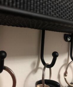 iDesign Twillo Steel Wall Mount Mail and Key Rack - 10.5" x 2.5" x 4.5", Matte Black Size: 10.5" x 2.5" x 4.5" 21 713 piXbwRL