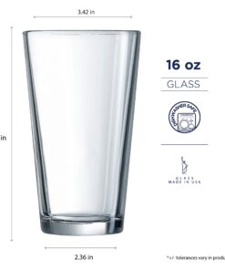 Luminarc 16-Ounce Pub Beer Glass, Set of 10 10 Count (Pack of 1) Standard Packaging 27 71301mjqKXL