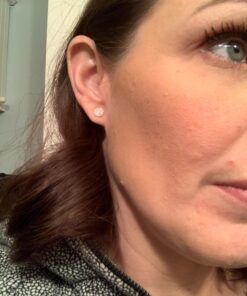 PAVOI 14K Gold Plated Sterling Silver Post Stud Earrings for Women | Pave CZ Mini Disc | Gold Earrings for Women Rose Gold 37 71310jlT7eL