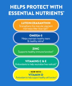 Ocuvite Eye Vitamin & Mineral Supplement, Contains Zinc, Vitamins C, E, Omega 3, Lutein, & Zeaxanthin, 30 Softgels 9 7131VcwYFKL