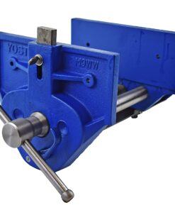 Yost Vises M9WW Rapid Action Woodworking Vise | Quick Release Lever for Quick Adjustments | 9 Inch Jaw Width | Made with Heavy-Duty Cast Iron | Blue Yost M9WW 61 7131a2tHbwS