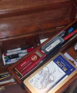 Art Alternatives Wood Box Supply Chest,Brown,16-1/8"x8"x5-7/8" 34 7131h6123kL