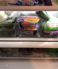 iDesign Plastic Portable Deep Storage Bin with Handles for Organizing Refrigerator, Freezer, Pantry, BPA-Free,8" x 4" x 14.5", Clear 1 Pack 31 7132C8mil6L