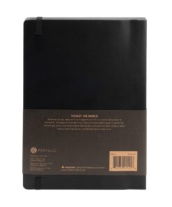 Pentalic Traveler Midnight Sketch Black Paper Journal, 160 Pages, Black (6" x 8") 6-inch x 8-inch, Black 26 7132YsOQoUL