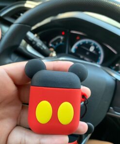 iFiLOVE Compatible with Airpods Case, Cute Cartoon Airpods Cover, Mickey Mouse Soft Silicone Shockproof Protective Case Cover Skin with Ring Buckle Holder for Apple Airpods 1 & 2 Charging Case(#1) #1 36 71336NmSXL