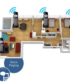 Panasonic DECT 6.0 Expandable Cordless Phone System with Answering Machine and Call Blocking - 3 Handsets - KX-TGE433B (Black) Easy Use 24 7133MApkBsL