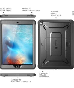 Alternative view of SUPCASE Unicorn Beetle Pro Series Case Designed for iPad 9.7 2018/2017, with Built-in Screen Protector & Dual Layer Full Body Rugged Protective Case for iPad 9.7 5th / 6th Generation(Black) Black