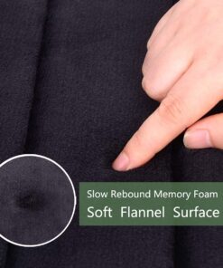 FINDNEW [Update Non-Slip Soft Microfiber Memory Foam Bath Mat,Toilet Bath Rug,with Increased Friction Bottom Washable Quickly Drying Bathroom mats (16" X 24", Black) 16"X 24" 23 7133jJ0C7WS