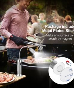IMAGE Magnetic Ultra-Bright Barbecue Grill Light with Super Bright LED Lights, Magnetic Base Flexible Gooseneck BBQ Light for Grilling,Adjustable Any Gas,Charcoal,Electric Grill White- 1 Pair 32 7134HfbQCIL