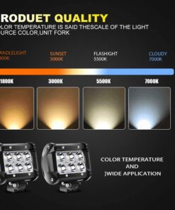TURBO SII 20 in LED Light Bar W/2pcs Spot Pods Cubes Switch Harness for Tractor Boat Utv Golf Cart Ford Polaris RZR Ranger Honda ATV Gmc Yukon Pickup Tacoma Am Commander 4Wheeler Yamaha Suburban 30 7134suuEHL