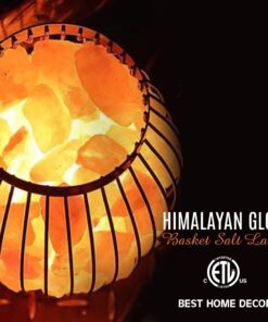 Himalayan Glow 1345 Oval Style Basket Night Salt Lamps, 7-9 Pounds Oval Style Metal Basket 30 7135CN30ikL