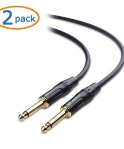 Cable Matters 2-Pack 1/4 Inch TS to TS Electric Guitar Cable (1/4 Cable) 6 Feet 6 ft Straight 7 7135bv1g1GL