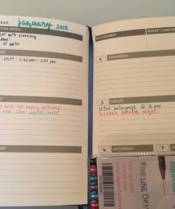 Papercode 2024 Daily Planner - Leather Weekly Planner W/Thick No-Bleed Pages - Monthly & Weekly Layouts - Use for Productivity, Schedule, or Agenda Blue 76 71368CIwgOL