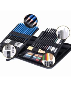 H & B 48 Professional Sketching Pencils and Drawing Kits, Including Sketching Pads, Graphite Pencils, Pencil Sharpener and Eraser, Artist's Art Supplies for Children 48 Piece Set 27 7136eOZKAL