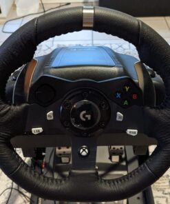 Logitech G920 Driving Force Racing Wheel and Floor Pedals, Real Force Feedback, Stainless Steel Paddle Shifters, Leather Steering Wheel Cover for Xbox Series X|S, Xbox One, PC, Mac - Black 43 7136rOZaLSL