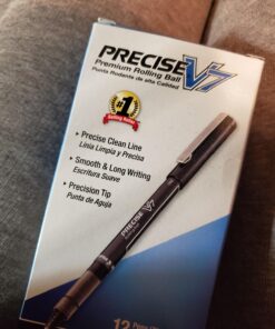 Pilot, Precise V7, Capped Liquid Ink Rolling Ball Pens, Fine Point 0.7 mm, Black, Pack of 12 28 71383aDLzRL