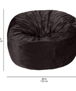 Alternative view of Amazon Basics Memory Foam Filled Bean Bag Chair with Microfiber Cover 4 ft, Grey, Solid