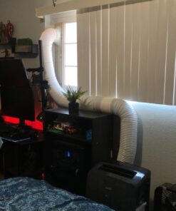 Portable Air Conditioner Hose - AC Hose with 5.9" Diameter, Anti-Clockwise Thread, Length up to 80" - Exhaust Hose for Portable Air Conditioner Vent Compatible with Delonghi & LG Air Conditioner Parts Anti-Clockwise 5.9 inch 37 713BNBRIuAL