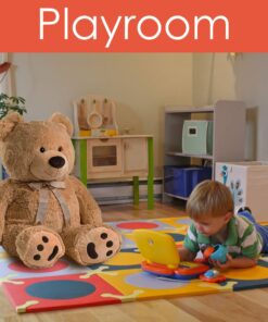 JOON Huge Teddy Bear With Ribbon, Tan 22 713BQO1s9VL