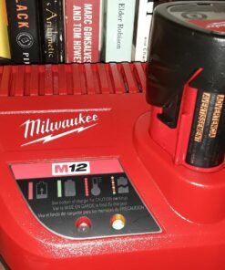 Milwaukee Genuine OEM 48-59-2401 M12 Lithium Ion 12 Volt Battery Charger w/LED Indicating, Red 37 713C1vqENyL