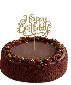 10 Gold Glittery Happy Birthday Cake Toppers. Sparkling Gold Glittery Birthday Cupcake Picks. Cake Smash Birthday Party Decorations, Candle Alternative Set Of 10. By Premium Disposables. 19 713EklPlfXL