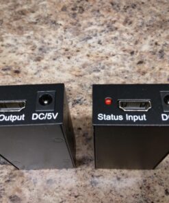 ATXOM HDMI Over Ethernet Extender, Over Cat 5e/6/7 LAN Cable, Up to 200Ft, Full HD 1080P @ 60HZ, EDID Copy, Dolby Digital/DTS Compatible, High Resolution Signal, Balun Transmitter and Receiver 73 713EztPxq0L