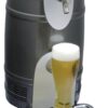 Koolatron KTB05BN 5L Mini Beer Cooler with Dual Taps for Gravity or Pressurized Top Dispensing Kegs, Includes 12V DC and 110V AC Adaptor, Black