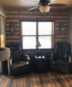 York Wallcoverings Lake Forest Lodge Mountain Logs Removable Wallpaper Brown .136 34 713H9DWOkLL