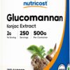 Nutricost Glucomannan Powder 500 Grams 250 Servings (Pack of 1) 22 713IxITASuL