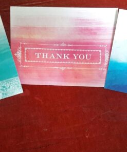 Ombre Watercolor Thank You Note Cards / 36 Greeting Card Set With Envelopes / 6 Colorful Thank You Designs Ombre Watercolor 42 713J2Bif92L