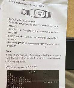 ANNKE 1080p Security Camera 4-in-1 CCTV Bullet Wired Cam, AHD/TVI/CVI/CVBS, Analog Surveillance Video Add–On Camera for Indoor/Outdoor Use, 100ft Clear Night Vision (Power Adapter Not Included) - E200 Black 50 713Jb6yS mL
