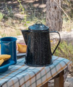 Granite Ware 3 Qt Coffee Boiler. Enameled Steel 12 cups capacity. Perfect for camping, Heat Coffee, Tea and Water directly on stove or fire. 31 713JrrS4wcL