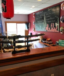 BladesUSA Jl-021Bl4 Katana Samurai Sword Set, 3-Piece with Scabbard and Display Stand, 40-Inch Overall Katana 35 713L6CI1izL