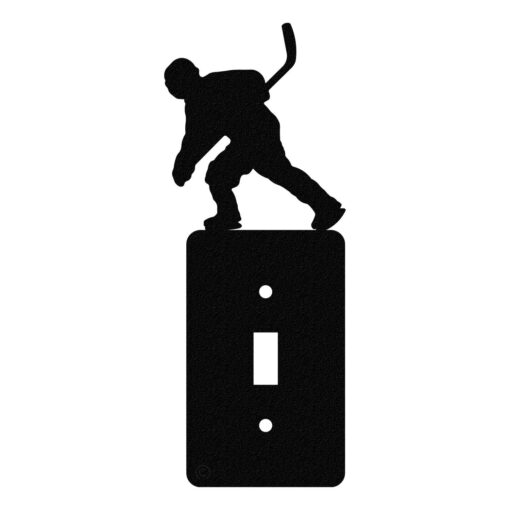 Innovative Fabricators, Inc. Hockey Single Light Switch Plate Cover Single Toggle Black