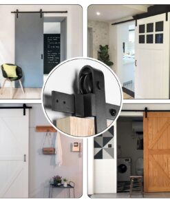 U-MAX 6.6 FT Sliding Barn Wood Door Basic Sliding Track Hardware Kit (Basic "J") 30 713LtoZEJdL