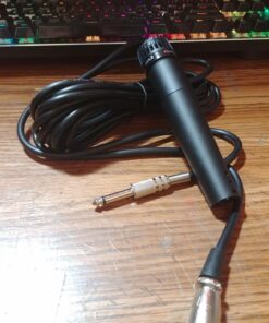 PYLE-PRO Professional Handheld Moving Coil Microphone - Dynamic Cardioid Unidirectional Vocal, Built-in Acoustic Pop Filter, Includes 15ft XLR Audio Cable to 1/4'' Audio Connection - Pyle PDMIC78,Black Mic 34 713NEcTGgL