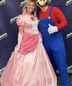 Disguise Women's Nintendo Super Mario Bros.Princess Peach Adult Costume Accessory Kit One Size Gold/Red/Green/White 24 713NaEW0KIL