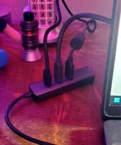 ABLEWE USB C to Ethernet Adapter, 4-in-1 RJ45 to USB-C/Thunderbolt 3 to Gigabit Ethernet LAN Network Adapter for MacBook Pro/Air 2021/2020/2019, iPad Pro 2021, Chromebook, XPS, Surface Book 3/2/Go Grey 29 713O60rL6xL