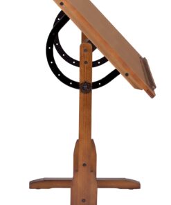 Studio Designs Vintage Drafting Table - Antique Design Solid Wood Drafting Table with Built-In Pencil Groove and Pencil Ledge - Angle Adjustable Work Surface Rustic Oak 42" 47 713RyRHszeL