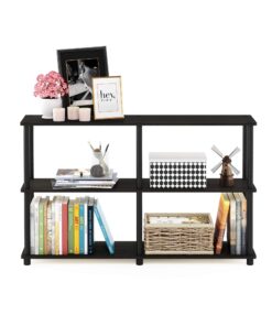 Furinno Turn-N-Tube 3-Tier Double Size Storage Display Rack, Espresso/Black, Plastic Pole 2 x 2 23 713Su36FzUL