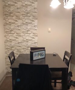 RoomMates RMK9026WP Natural Stacked Stone Peel and Stick Wallpaper Light Gray 49 713Ti24dY7L