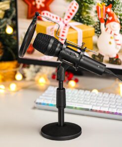 MAONO USB/XLR Podcast Dynamic Microphone, Studio Mic Kit with Volume Control, Shock Mount, Pop Filter, Ideal for Vocal, Instruments Recording, Voice Over, Live Streaming (HD300T) Black 27 713UbdnkZkL