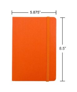 JAM Paper Hardcover Notebook with Elastic Band - Large Journal - 6 x 8 1/2 - Sunburst Orange - 70 Lined Sheets - Sold Individually 7 713UiukZhOL