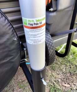 Camco Camper/RV Hitch Mount Flagpole Holder | Holds Flagpoles Up to 2.3” in Diameter & Fits Standard 2” Hitch Receivers | Powder-Coated Finish (51611) 46 713UoqCSHLL 2