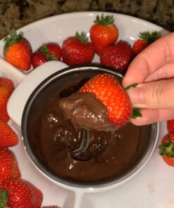 Electric Fondue Maker Deluxe Set w 4 Forks, Removable Serving Tray & Melting/Warming Setting - Great for Dipping Snacks Marshmallows Bread in Chocolate, Caramel, Cheese, Sauce - Appetizers & Desserts 31 713VG3sWQlL